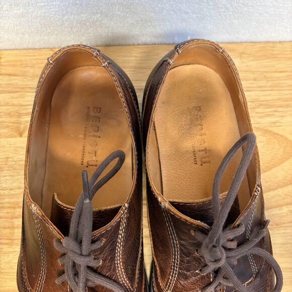 BED|STU Gibson Brown Leather Oxford Wingtip Lace Up Casual Dress Shoes Size 9
